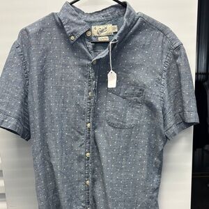 Grayers Blue Polka Dot Button-Down Shirt